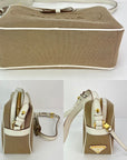 Prada Khaki Canvas Camera Crossbody Bag