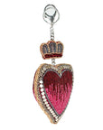 Mary Frances Have a Heart Beaded Red Heart and Crown Coin Purse/ Key Fob