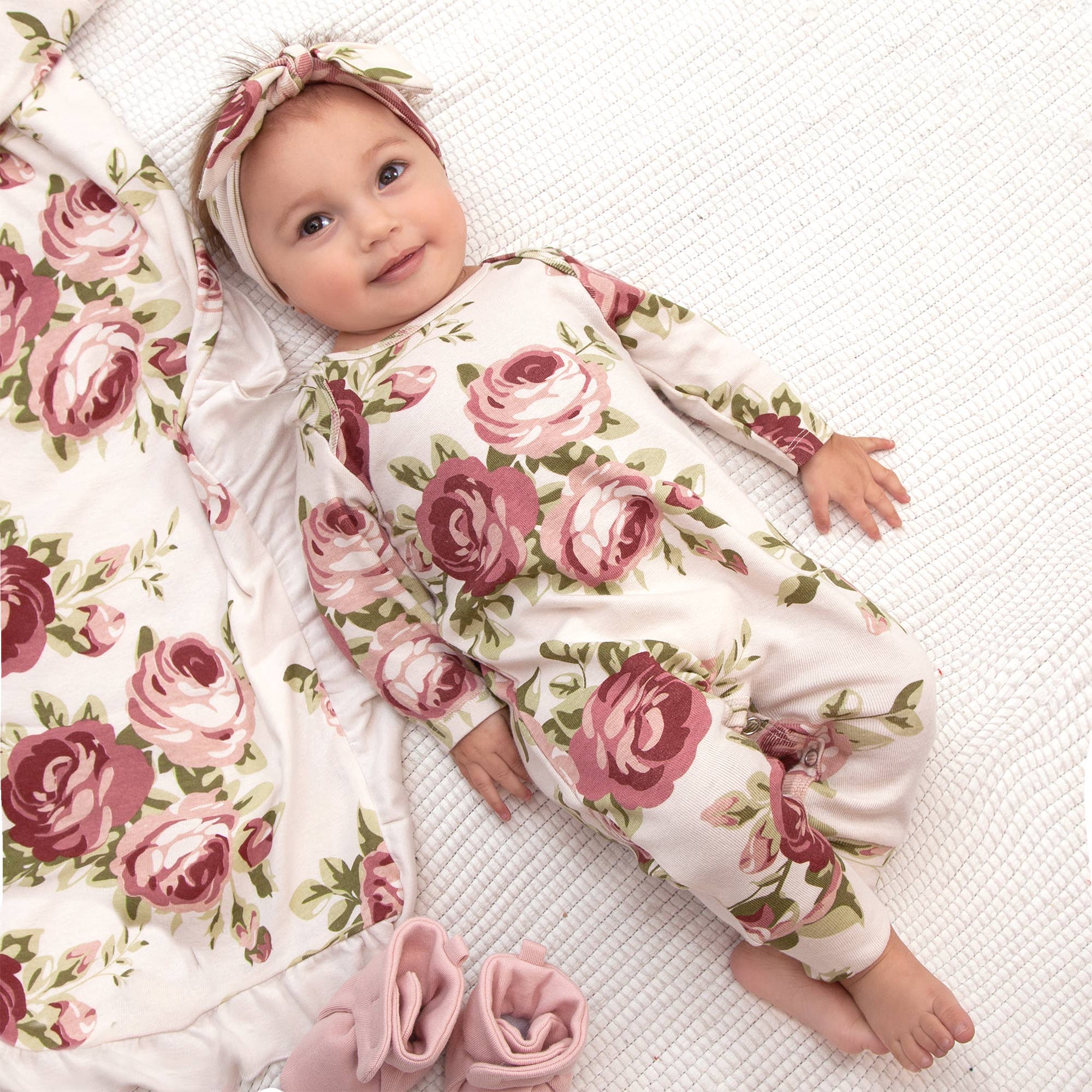 Tesa Babe Cabbage Rose Cotton Romper