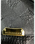 Burberry Signature Grain Leather Check Embossed Langley Black Crossbody