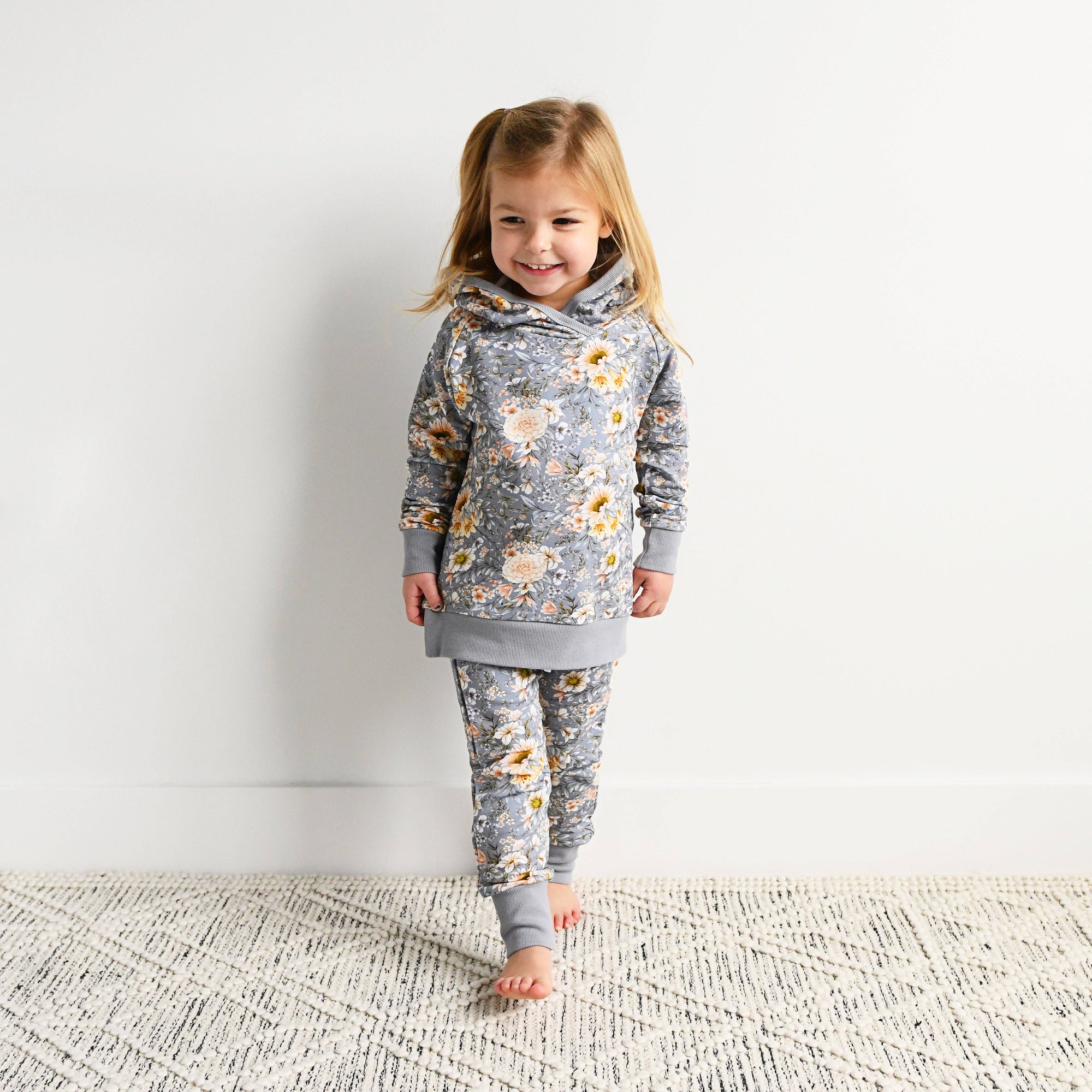 French Terry Bamboo Two Piece Hoodie Set Elodie Floral
