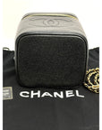 Chanel Vanity Cosmetic Case Black Caviar Leather Bag