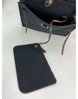 HERMÈS Toile Vache Hunter Herbag Zip 31 PM Black Ebene Shoulder Bag