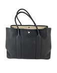 HERMÈS Negonda Garden Party MM 36 Black Leather Tote
