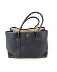 HERMÈS Negonda Garden Party MM 36 Black Leather Tote