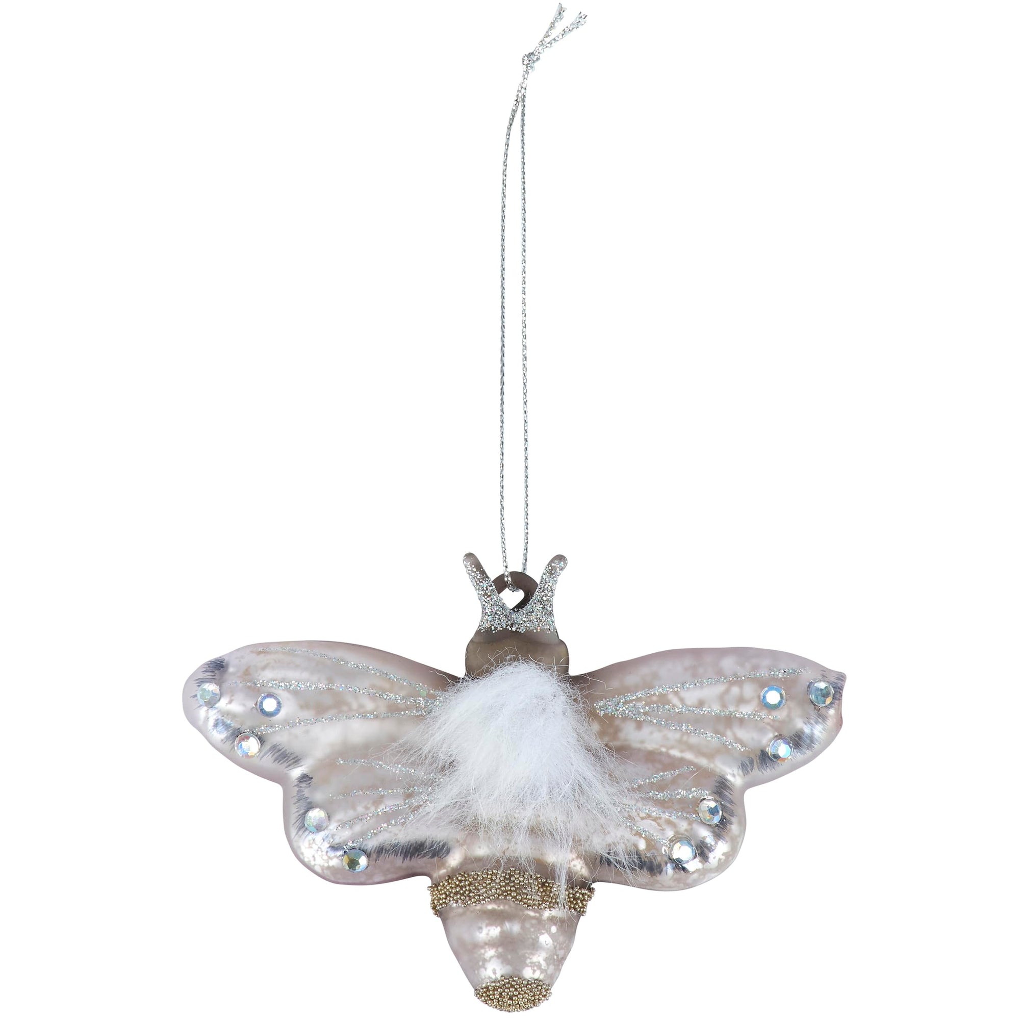 Silver Glass Insect Ornament