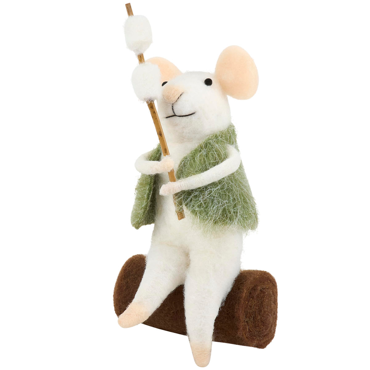 Felt Campfire S'mores Mouse Critter Ornament