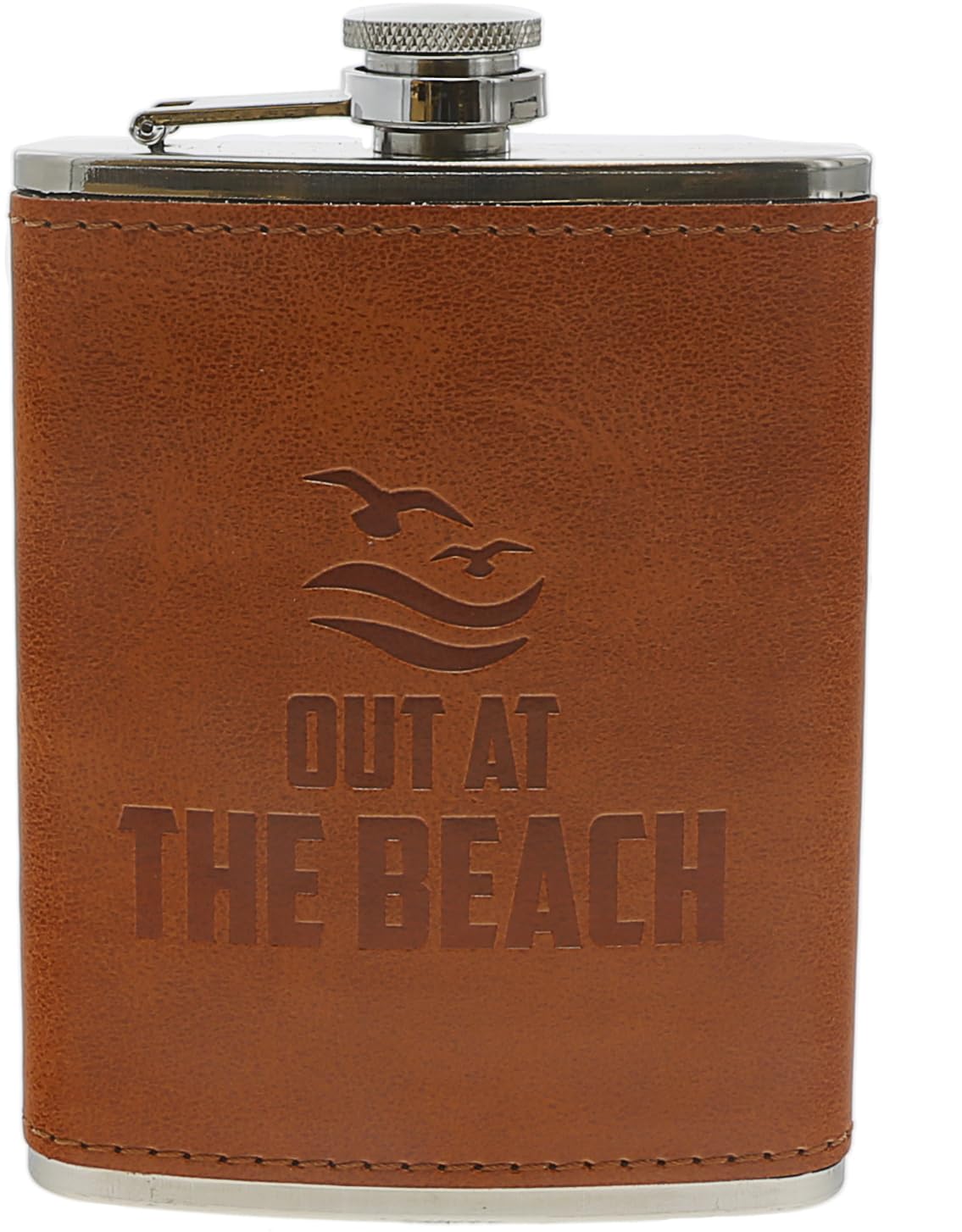 Out At The Beach Flask