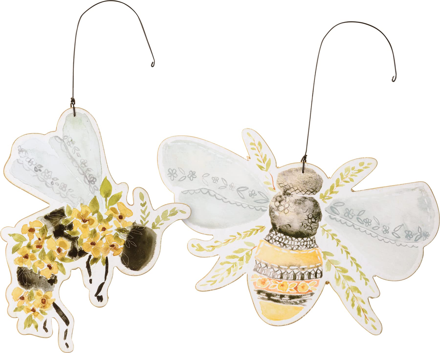 Bumblebee Watercolor Ornaments