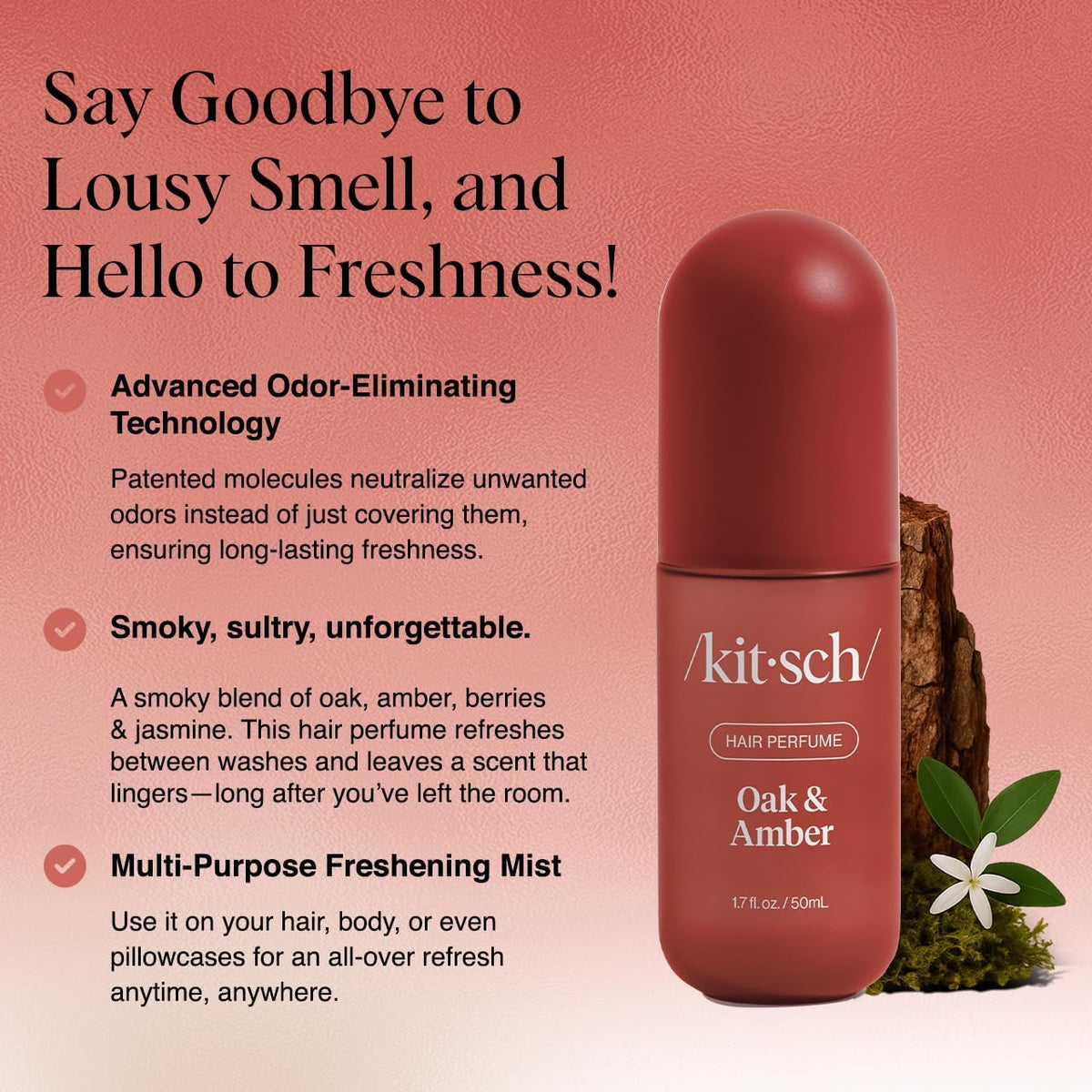 KITSCH Oak &amp; Amber Hair &amp; Body Perfume Mist