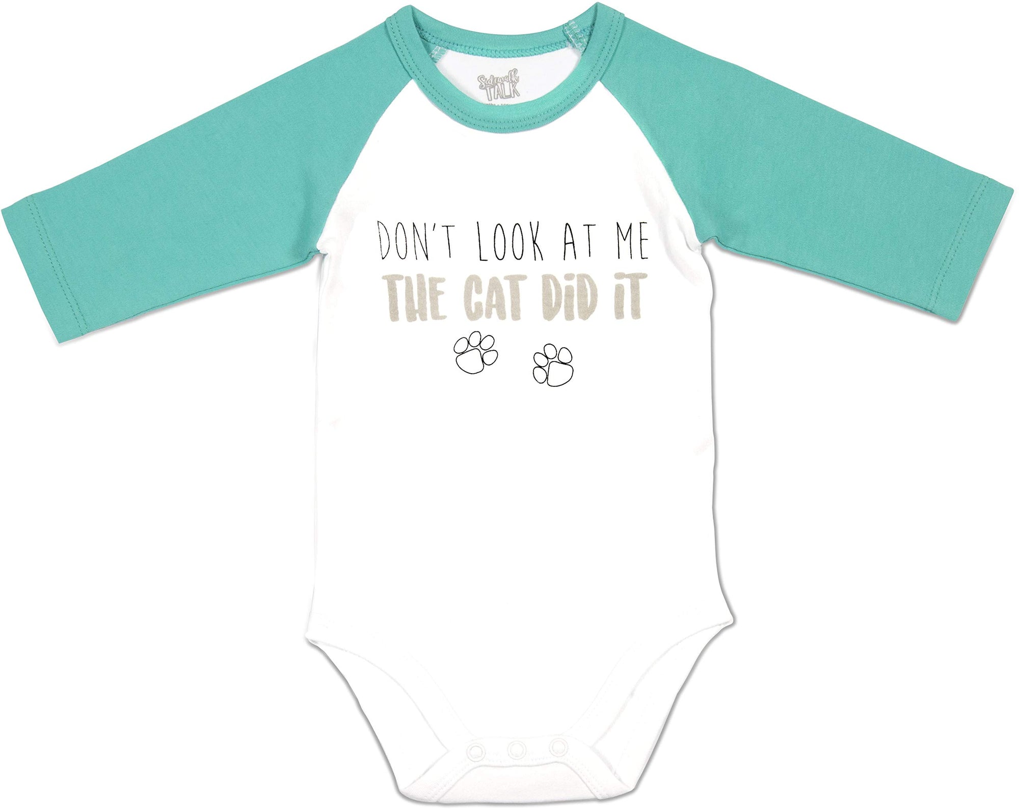 Don't Look At me The Cat Did It Snap Bodysuit