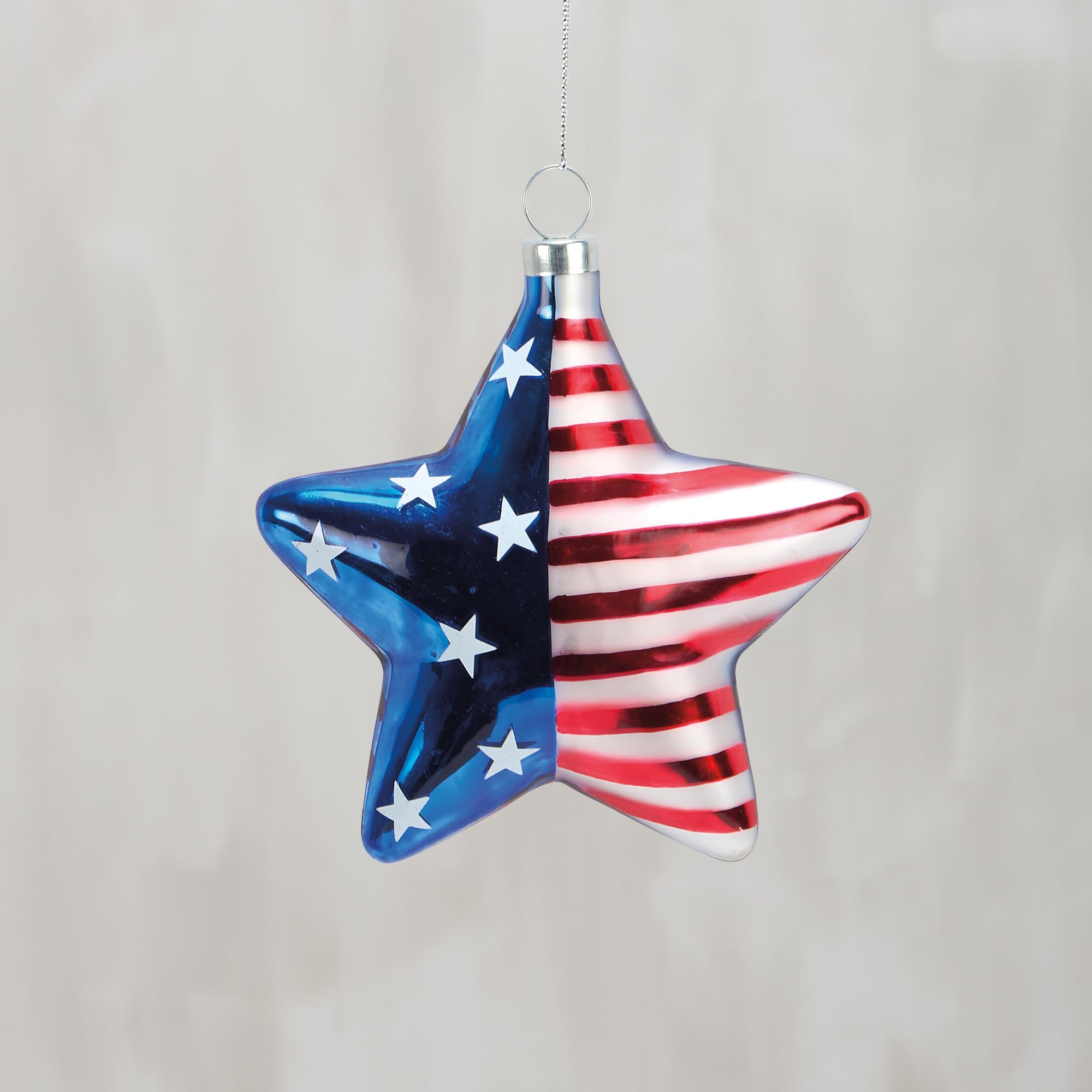 Patriotic American Flag Star Ornament