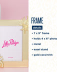 Lilly Pulitzer Coral 7x9 Picture Frame
