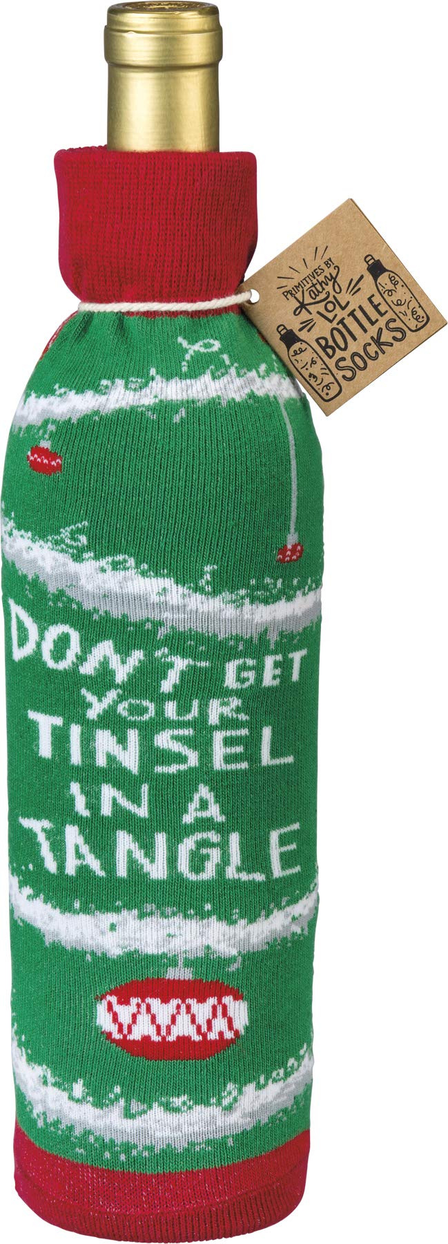 Don't Get Your Tinsel in a Tangle Christmas Wine Bottle Sock