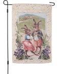Dancing Bunny Couple Garden Flag