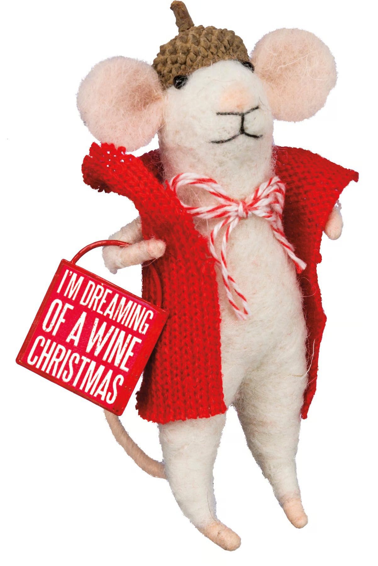 I'm Dreaming of a Wine Christmas Mouse Ornament