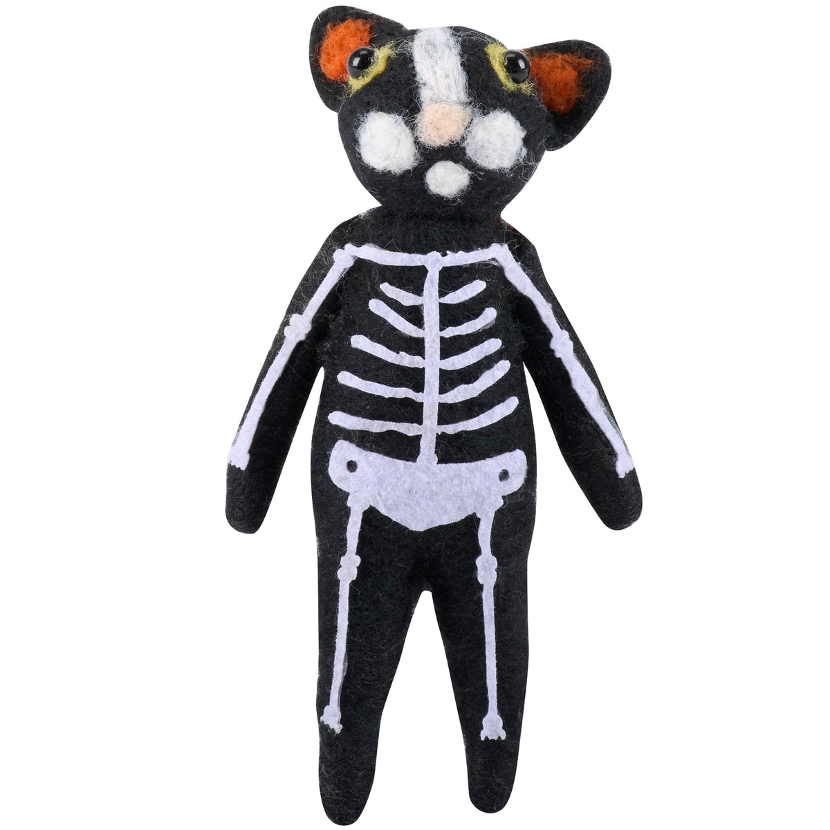 Skeleton Cat Halloween Critter Ornament