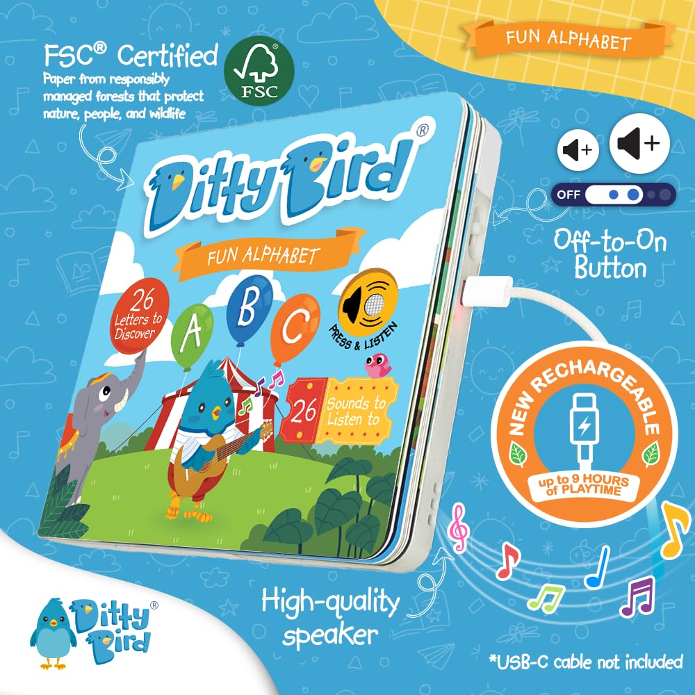 Ditty Bird Fun Alphabet Interactive Song Book