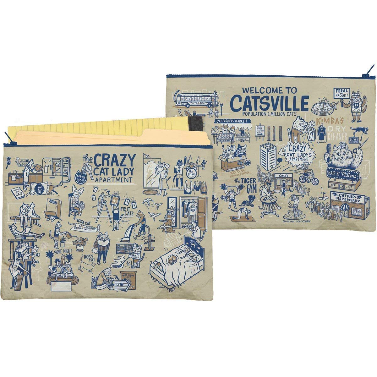 Welcome To Catsville Zipper Folder