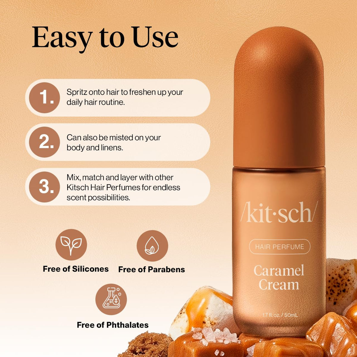 KITSCH Caramel Cream Hair &amp; Body Perfume Mist