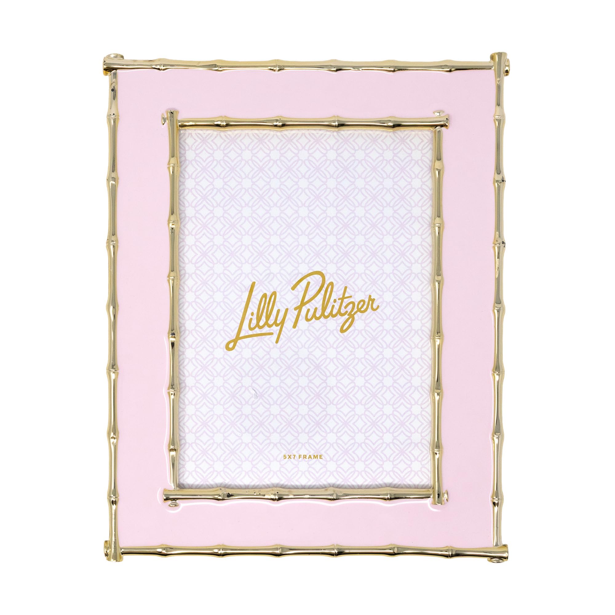Lilly Pulitzer Pink with Gold Bamboo Picture Frame