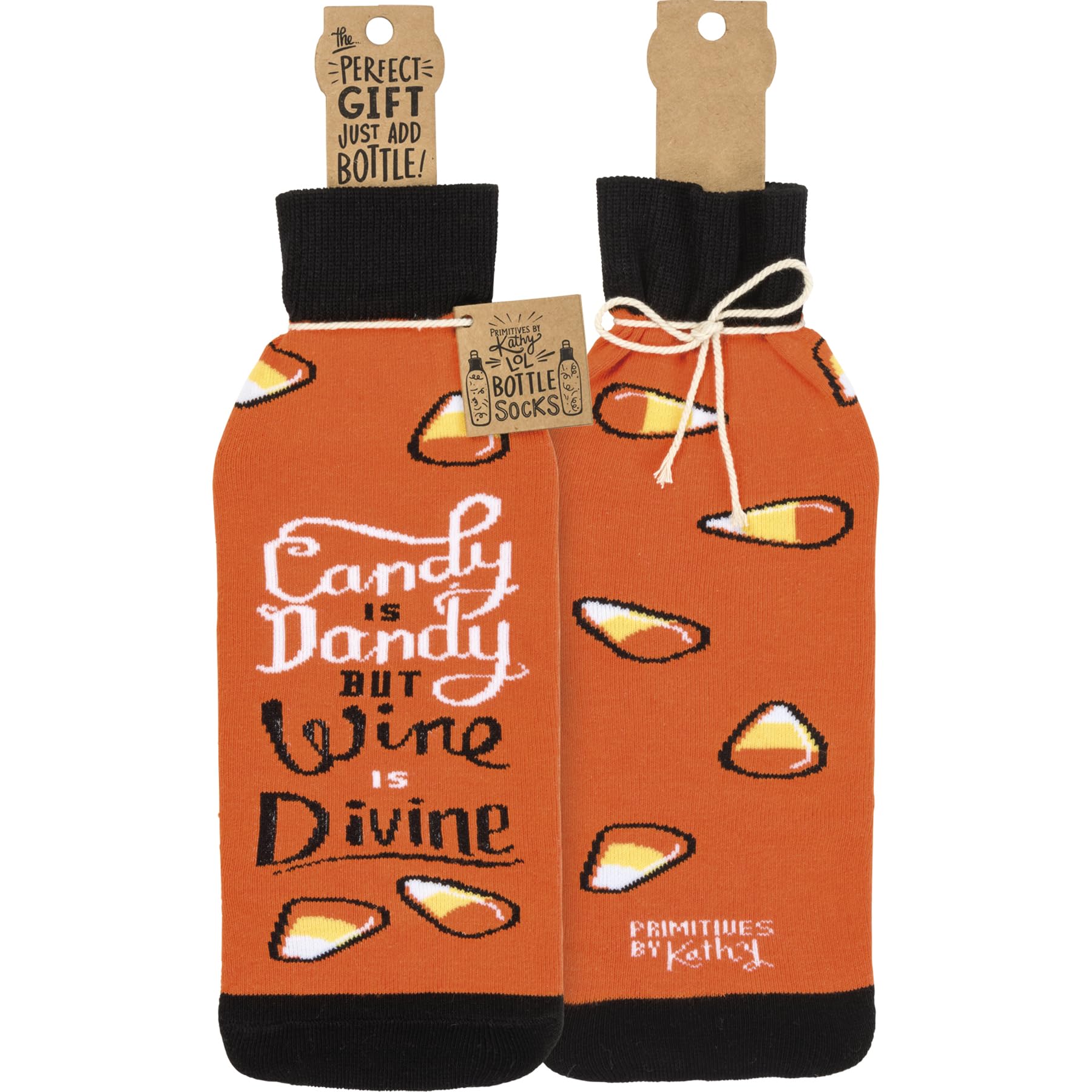 Candy Corn Wine Bottle Sock