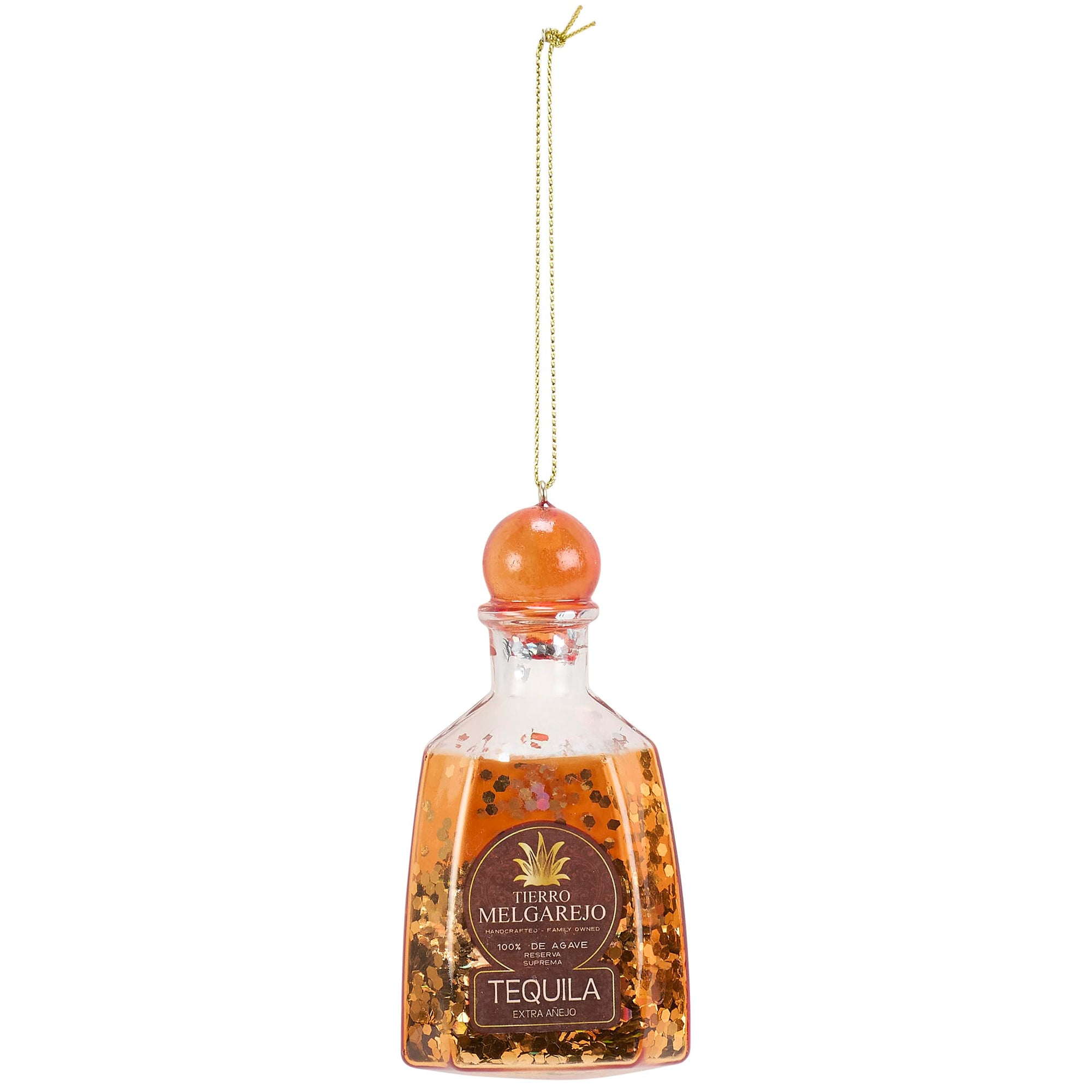 Glass Tequila Bottle Ornament