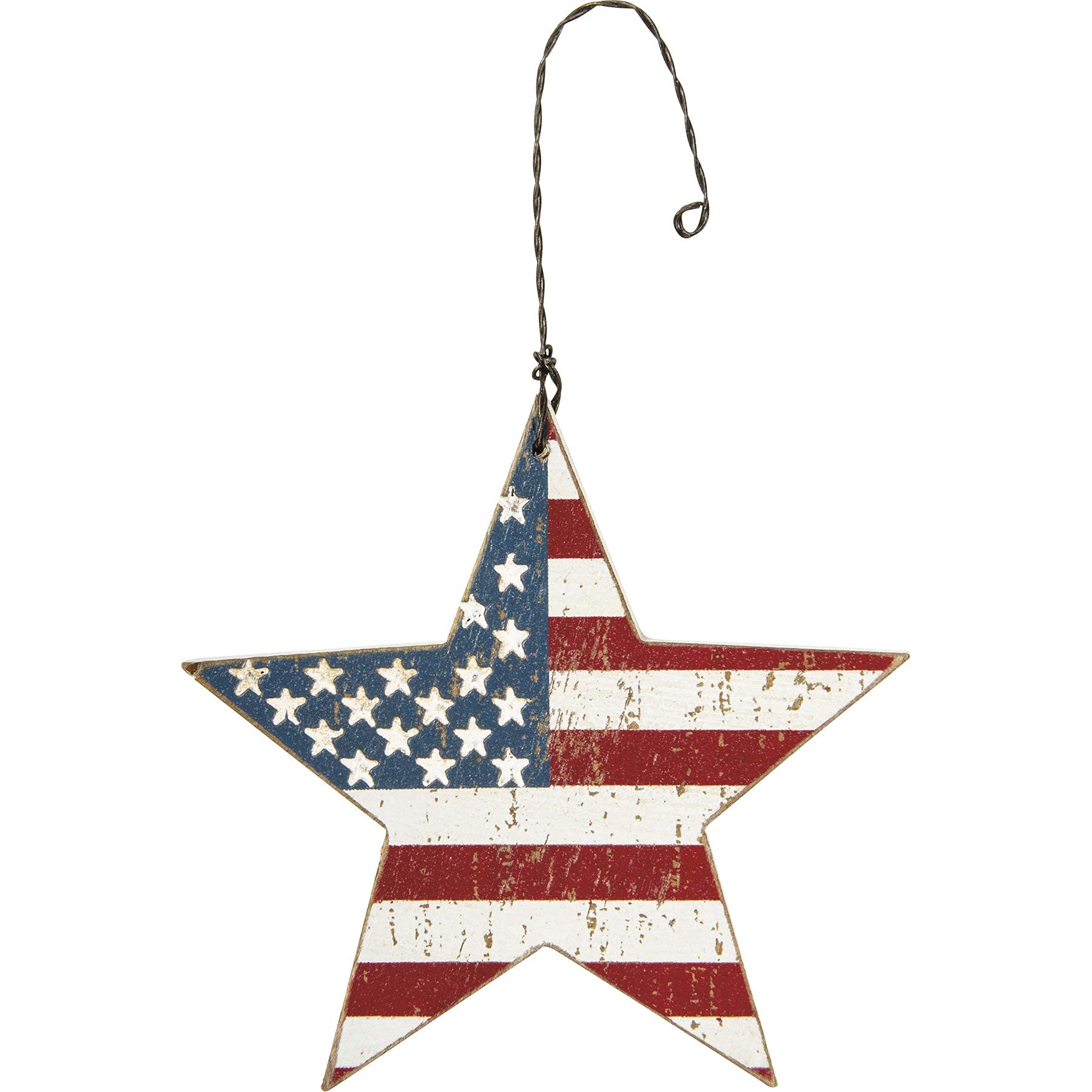American Flag Star Ornament