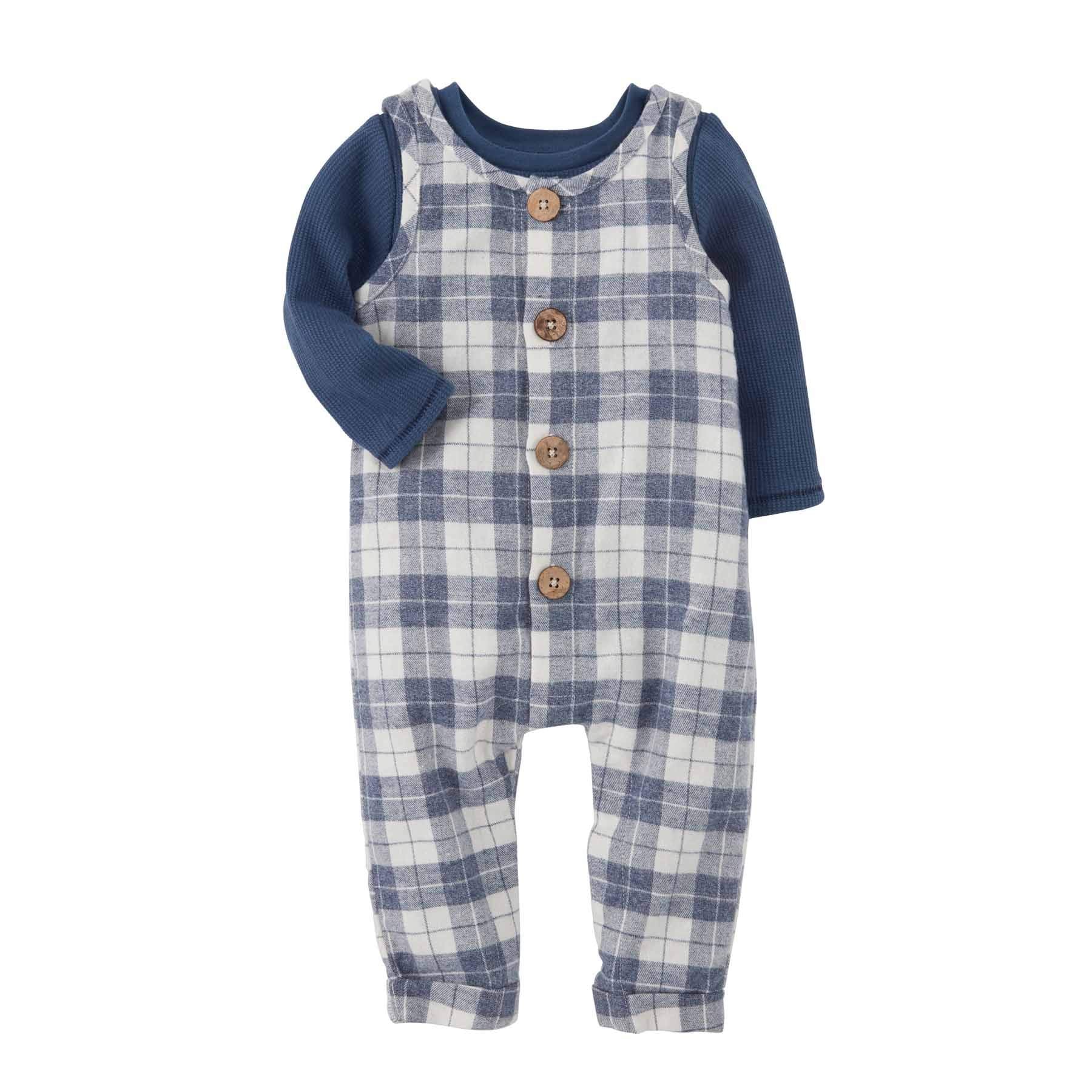 Mud Pie Check Overall Outfit