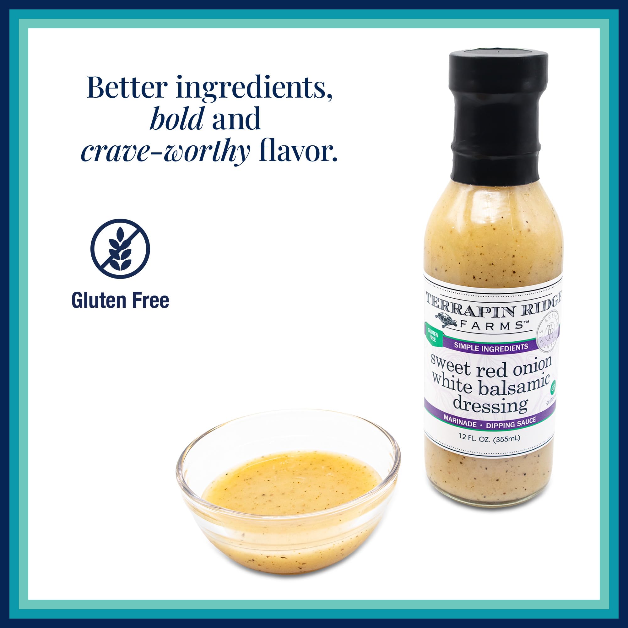 Terrapin Ridge Farms Sweet Red Onion White Balsamic Dressing