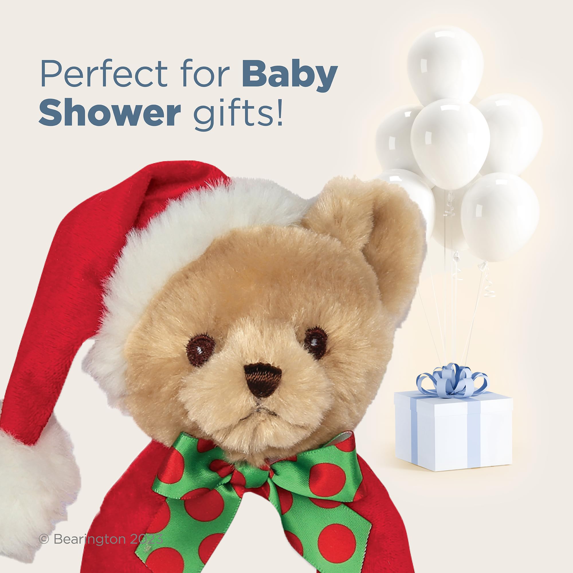 Bearington Baby 1st Christmas Plush Bear Rattle