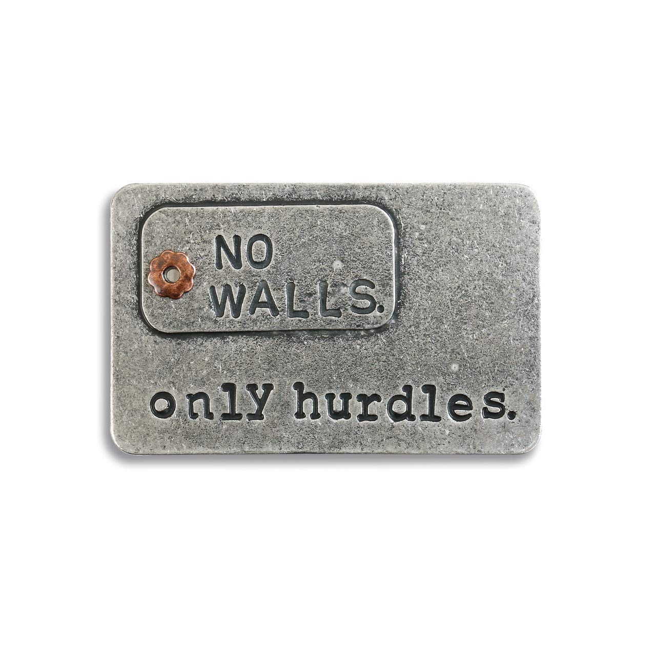 No Walls Only Hurdles Metal Pocket Card