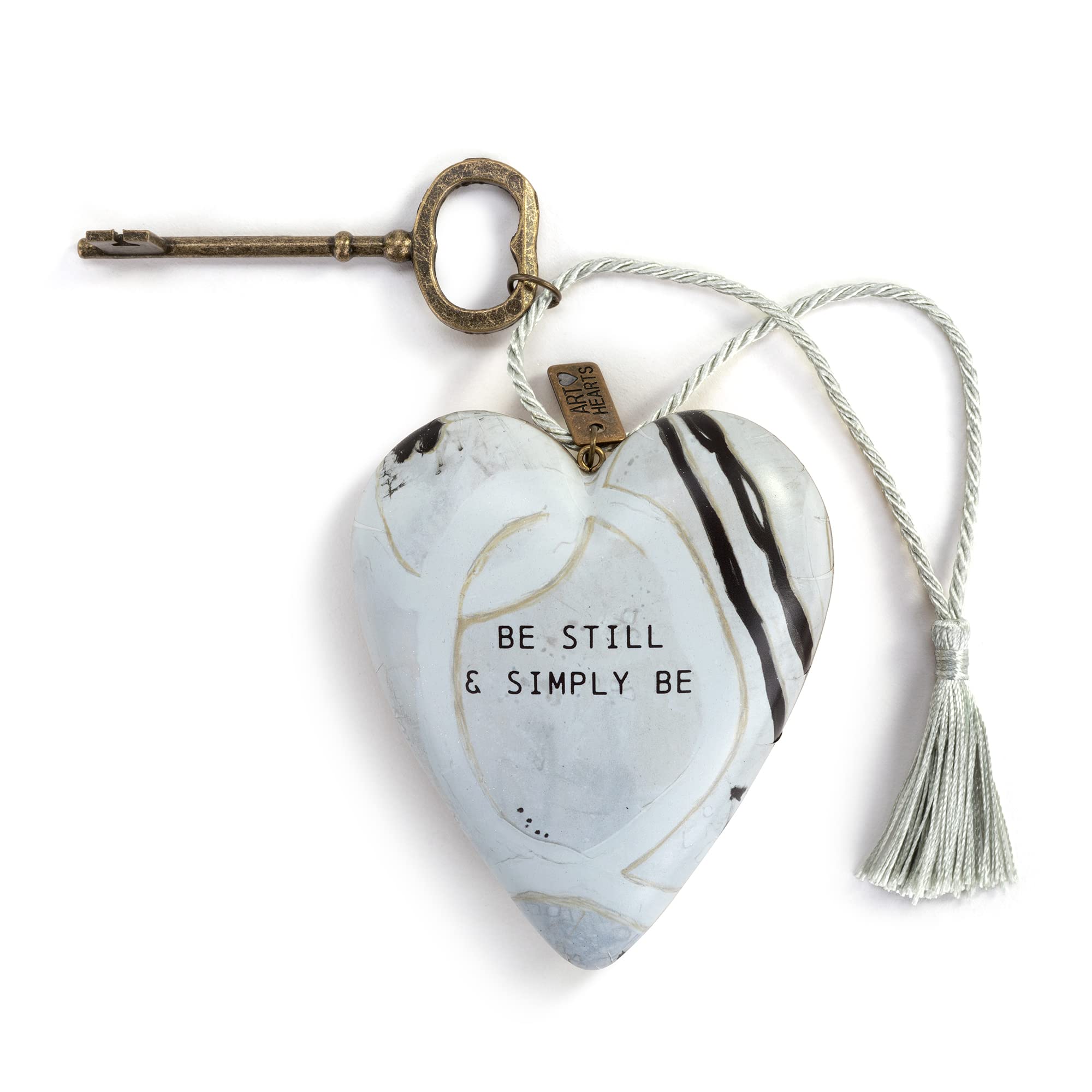 Be Still &amp; Simply Be Art Heart Ornament