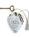 Be Still & Simply Be Art Heart Ornament
