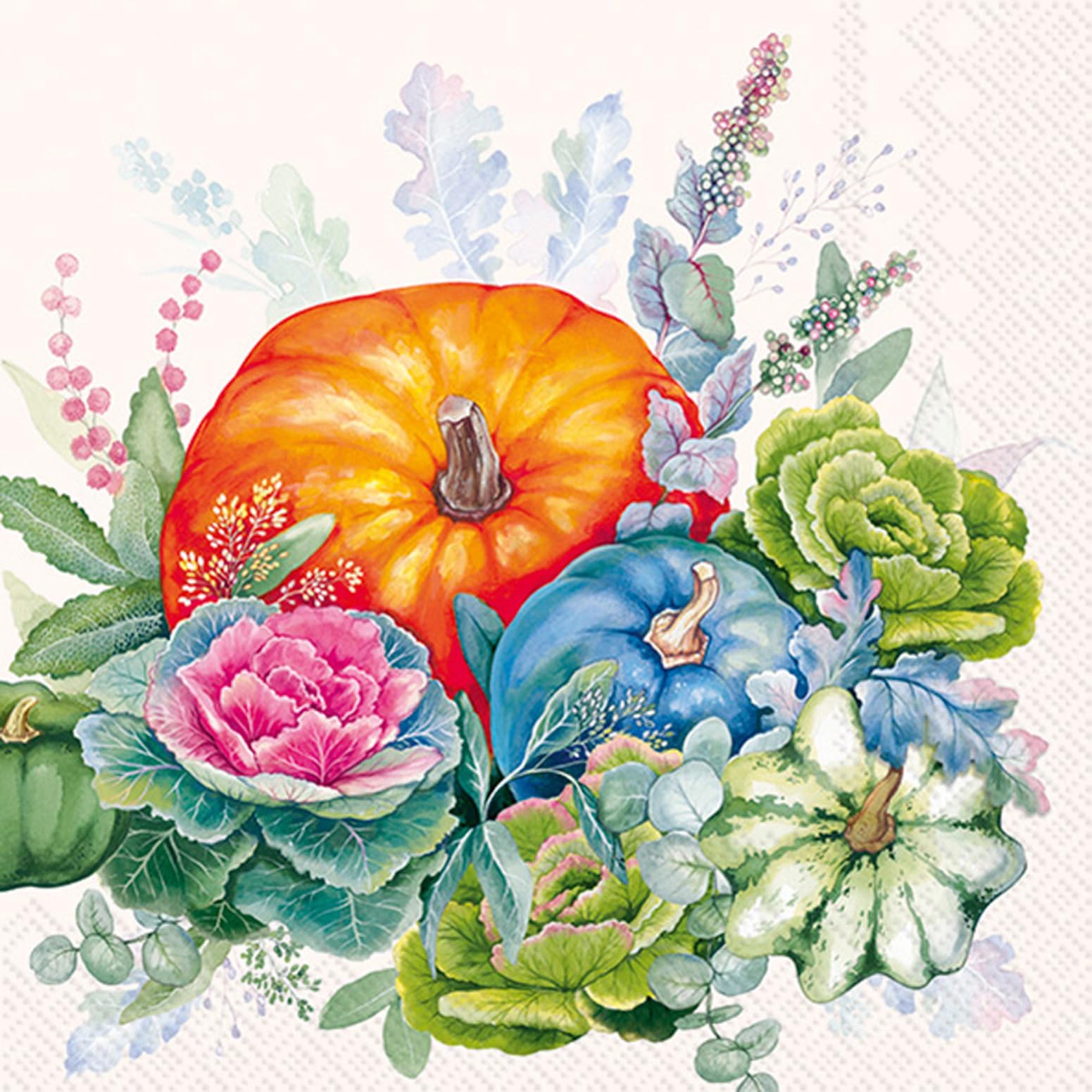 Colorful Pumpkin Luncheon Napkins