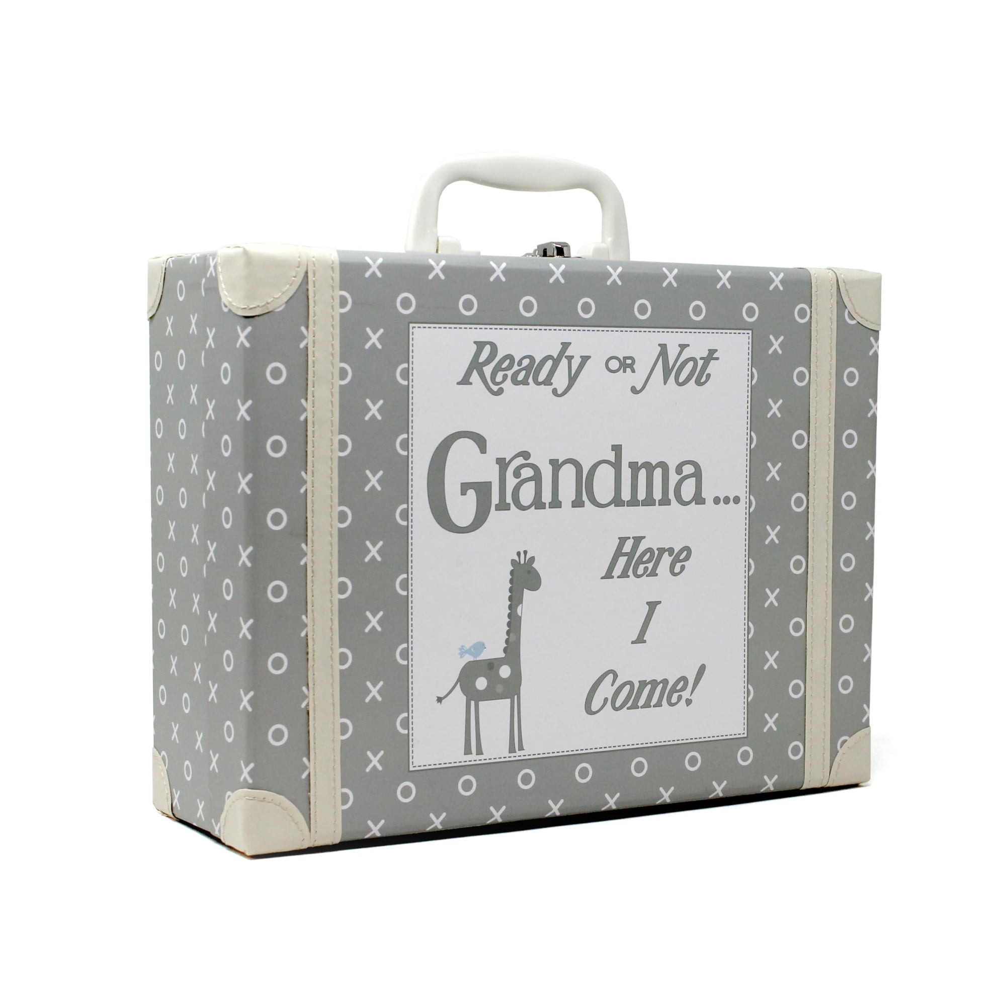Ready Or Not Grandma Here I Come Gray Suitcase