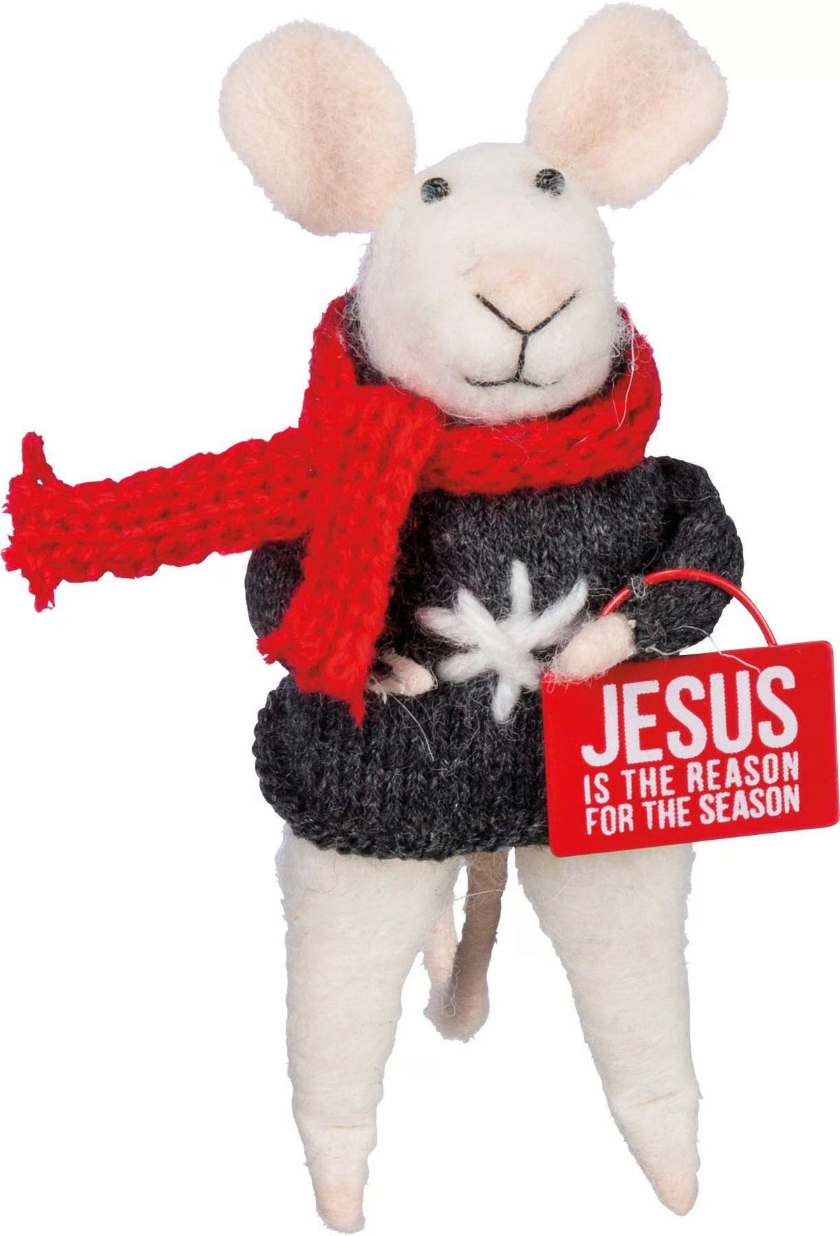 Jesus Is The Reason For The Season Mouse Critter Ornament