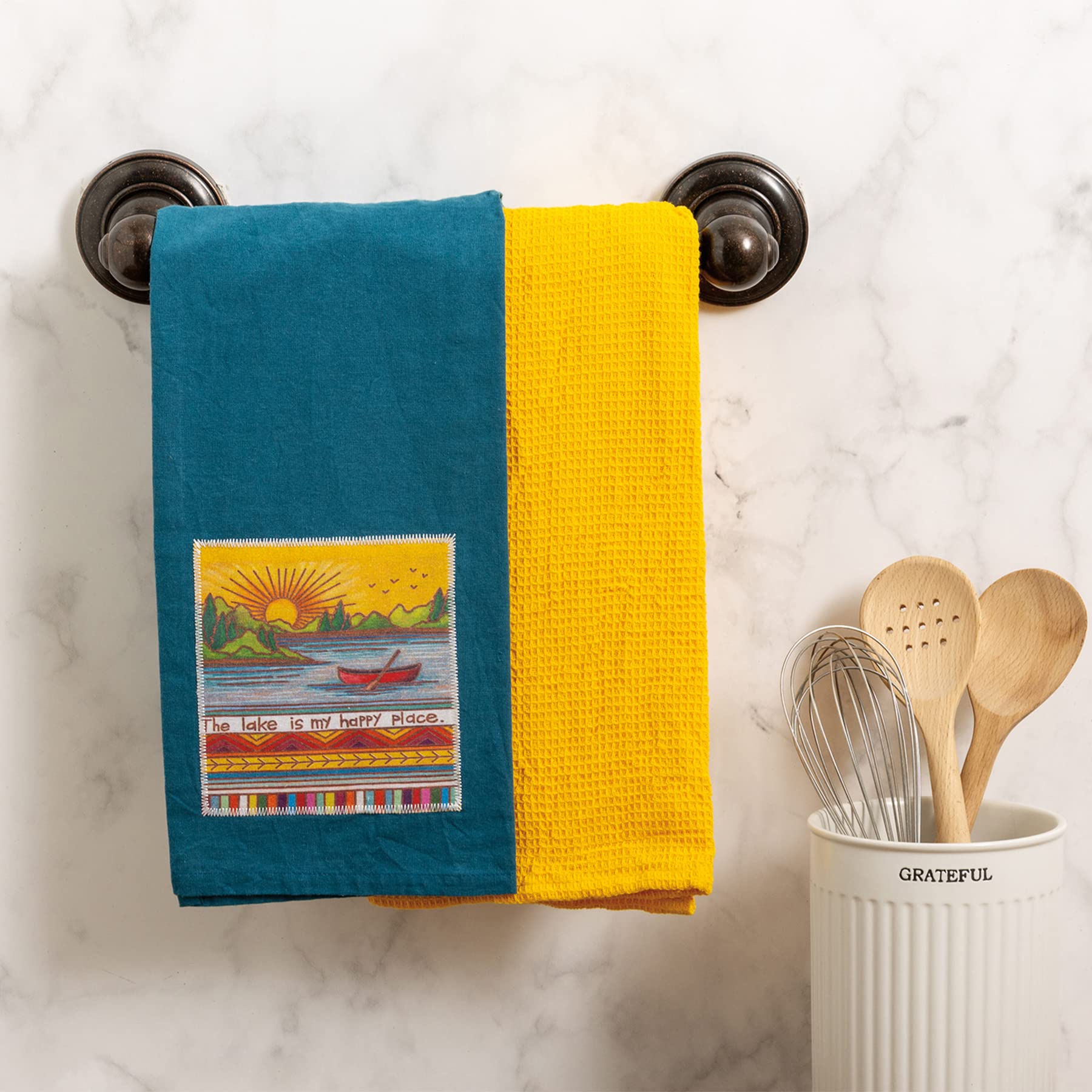 The Lake Is My Happy Place Tea Towel Set