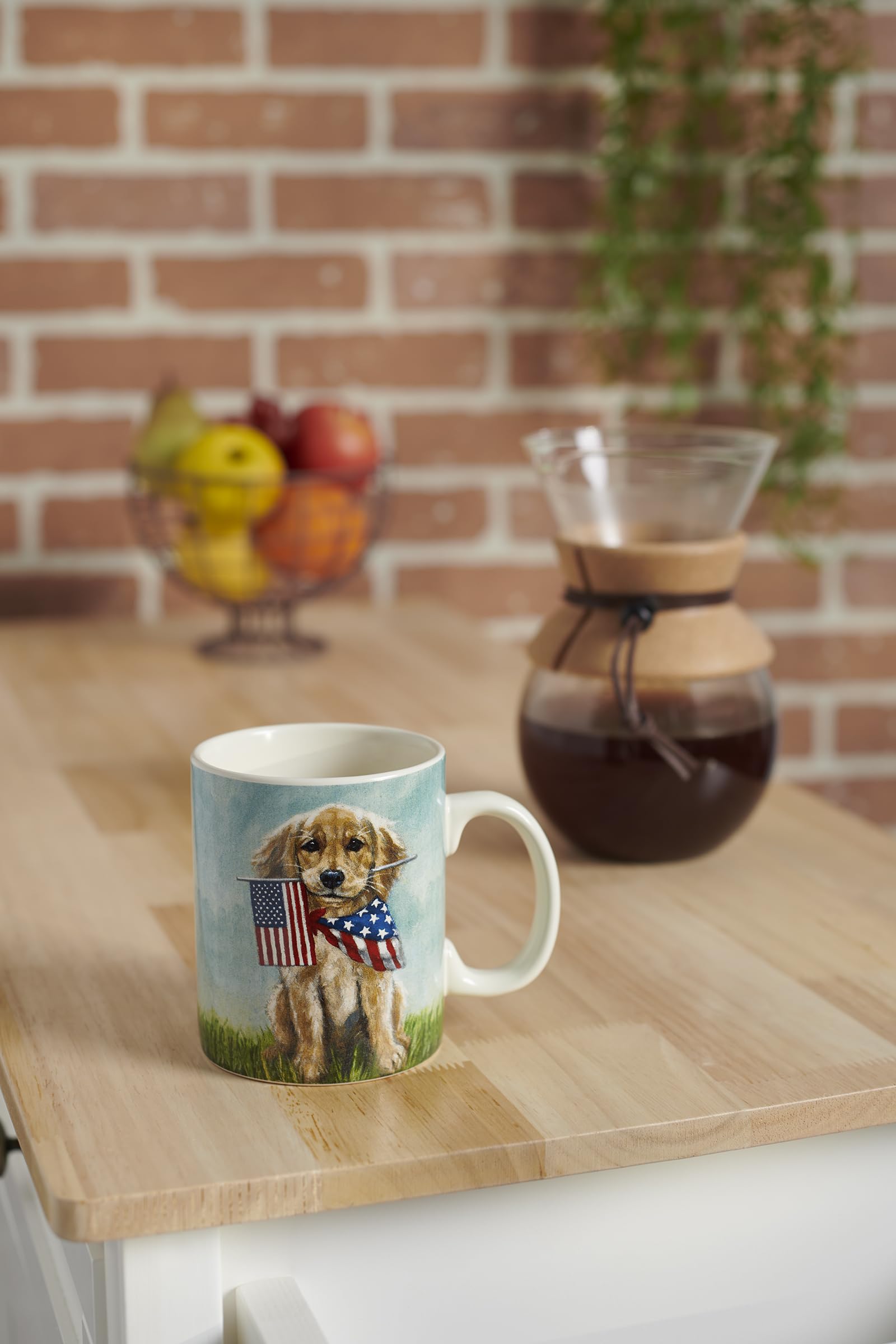 Patriotic Golden Dog Mug