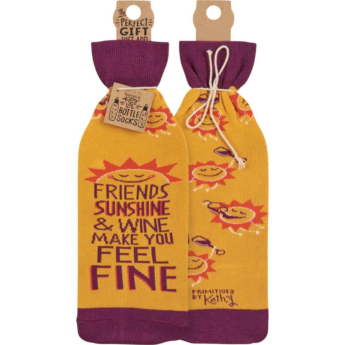 Friends Sunshine &amp; Wine Bottle Sock