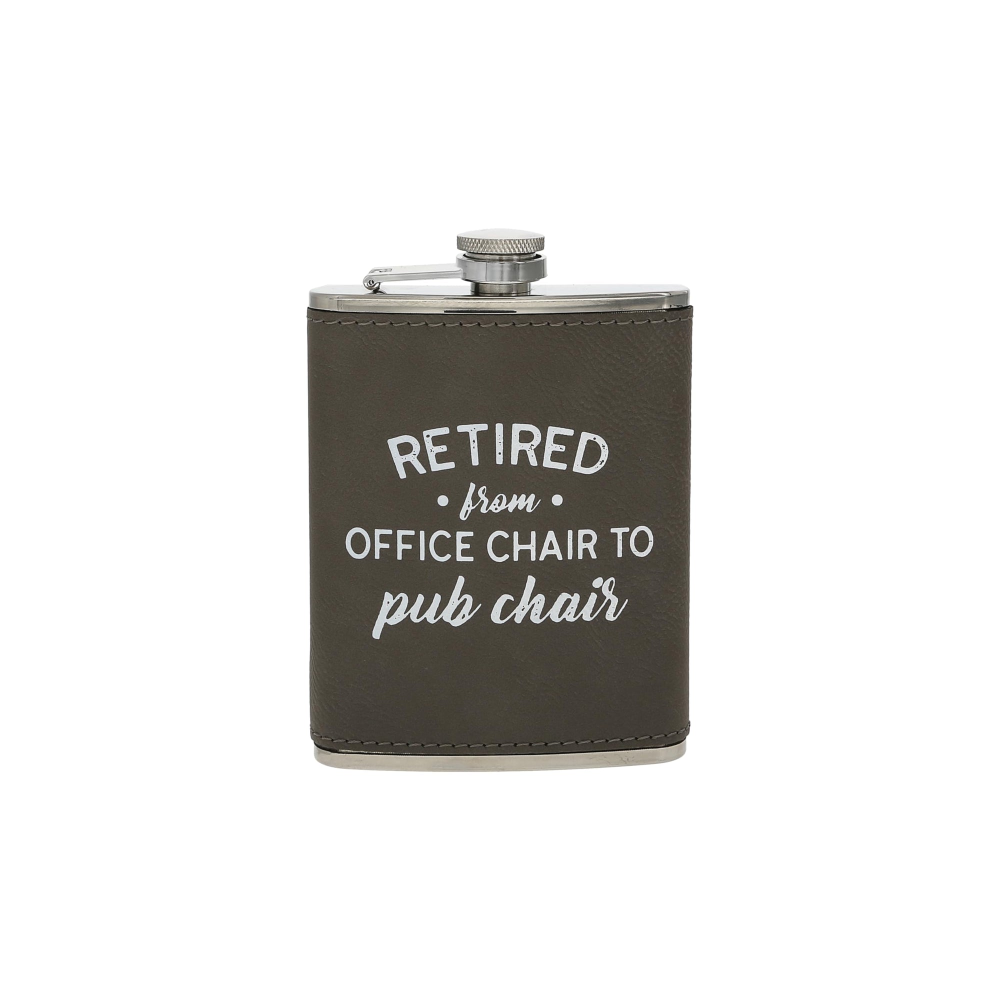 Retired From Office Chair To Pub Chair Flask
