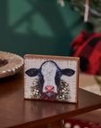 Merry Calf Block Sign Decor