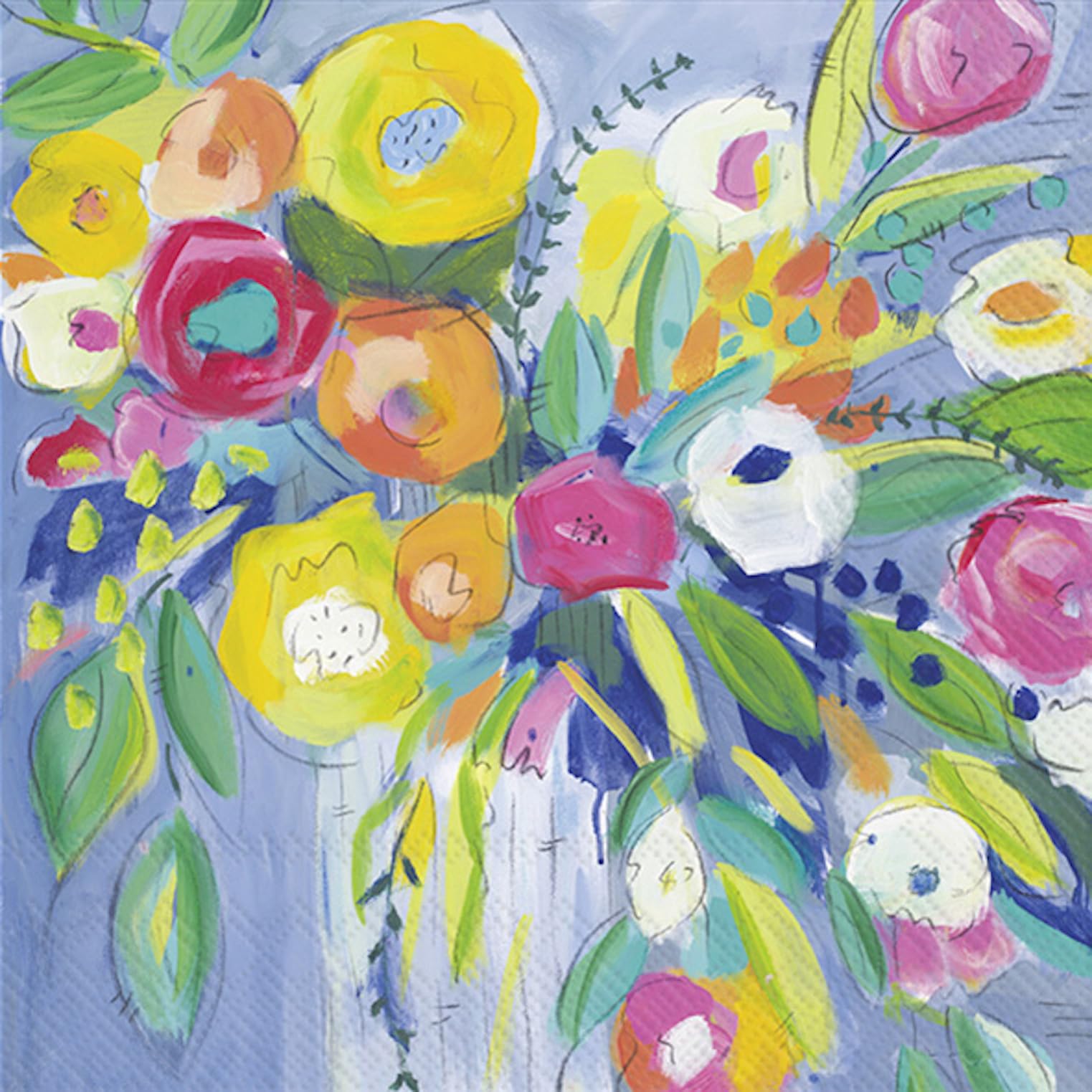 Cheerful Blossoms Lunch Napkins