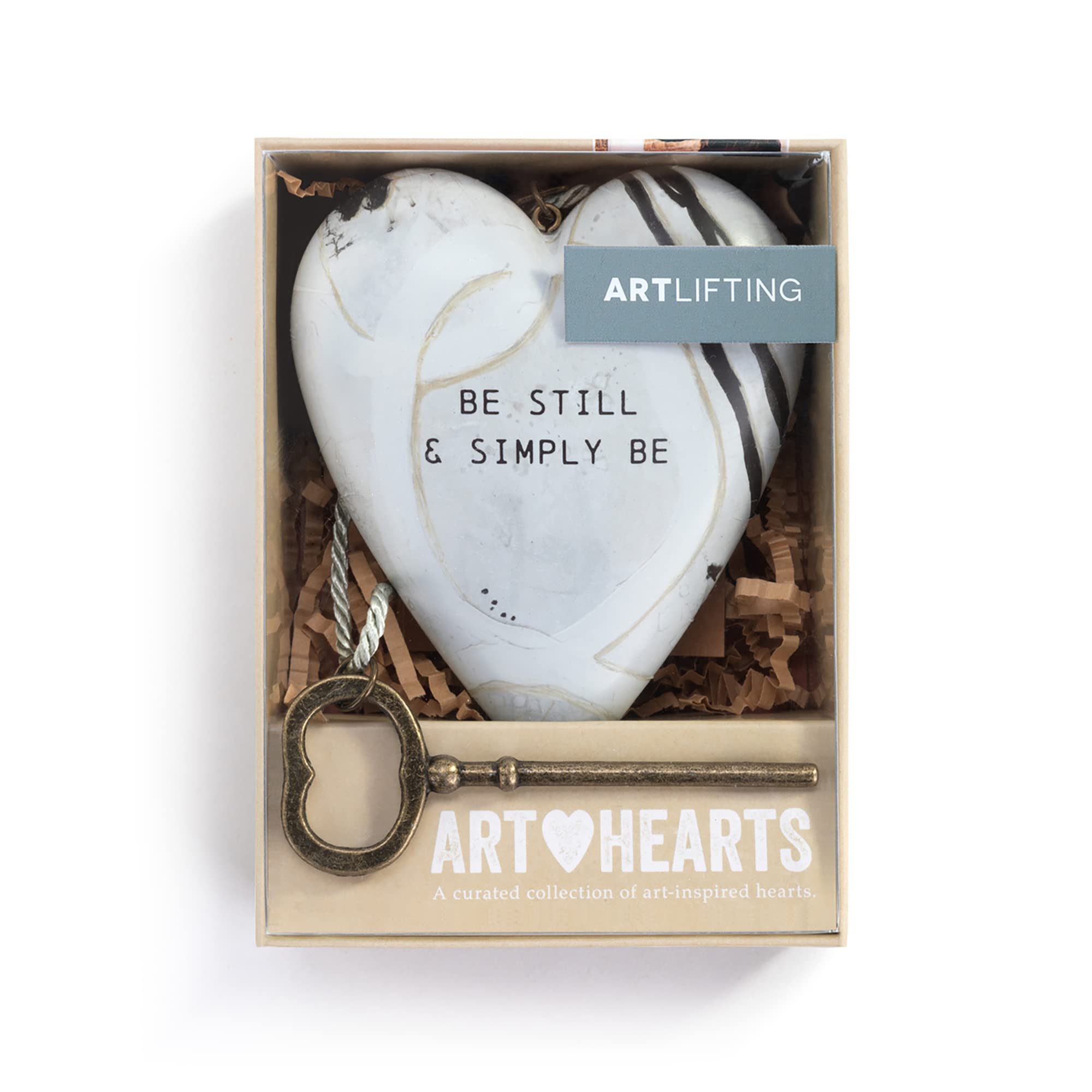 Be Still &amp; Simply Be Art Heart Ornament