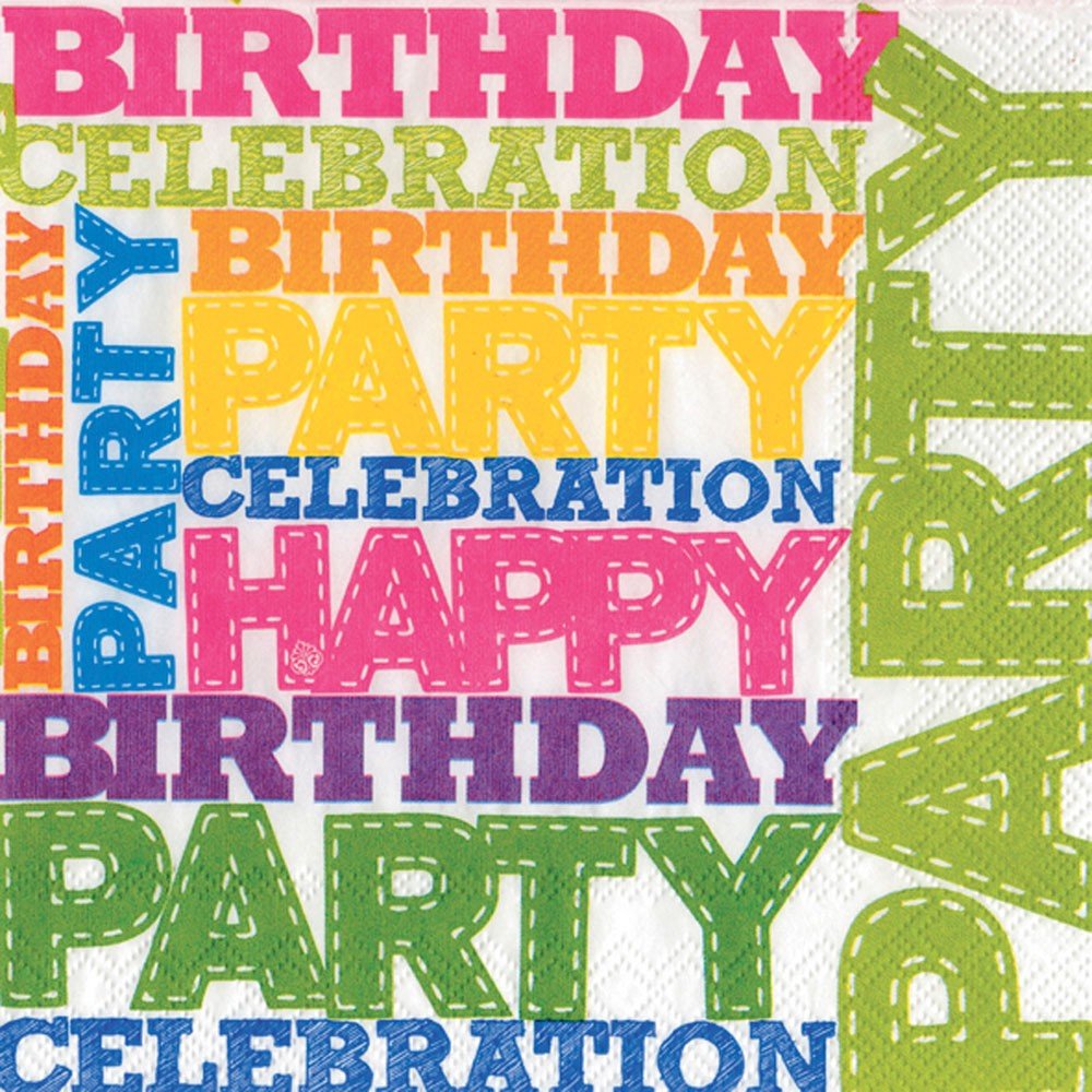 Happy Birthday Cocktail Napkins