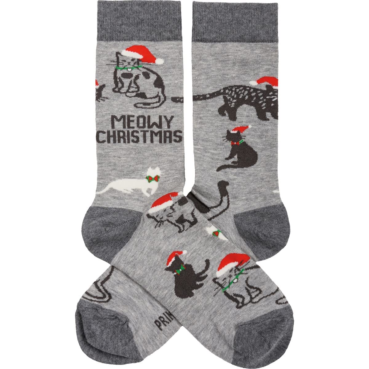 Meowy Christmas Cat Socks