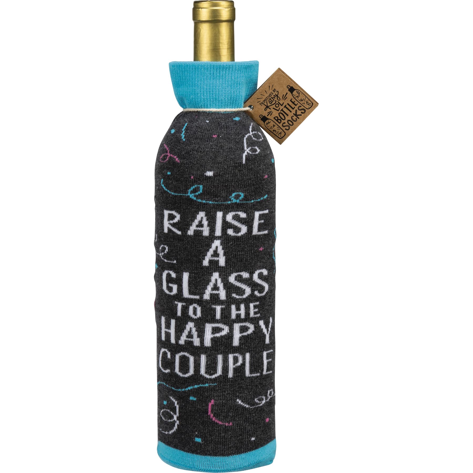 Raise A Glass To The Happy Couple Wine Bottle Sock