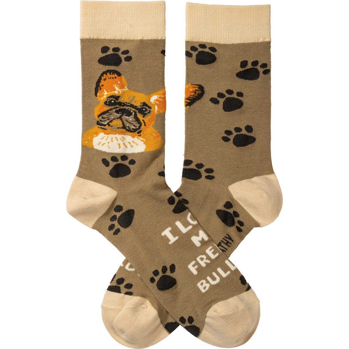 I Love My French Bulldog Socks