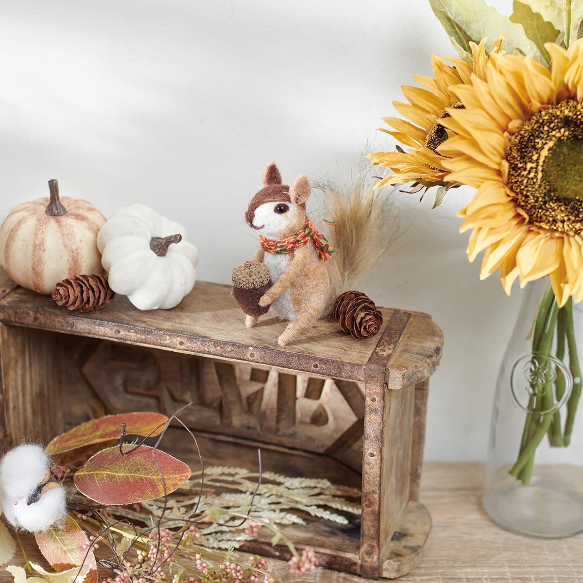 Squirrel With Scarf Critter Ornament