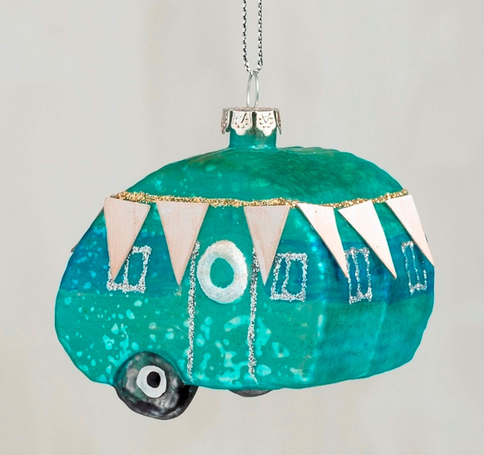 Glass Camper Ornament